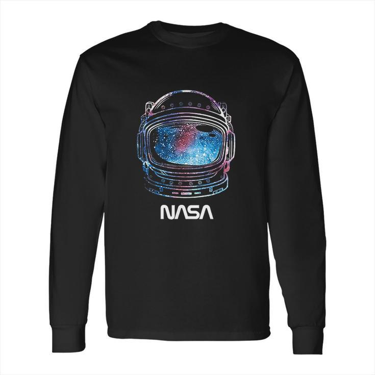 Nasa Galaxy Lineart Fill Helmet Long Sleeve T-Shirt