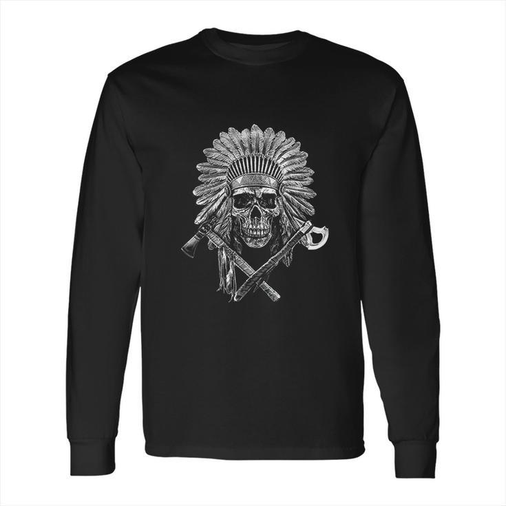 Native American Chief Pipe Skull Eternal Spirit Gift Long Sleeve T-Shirt