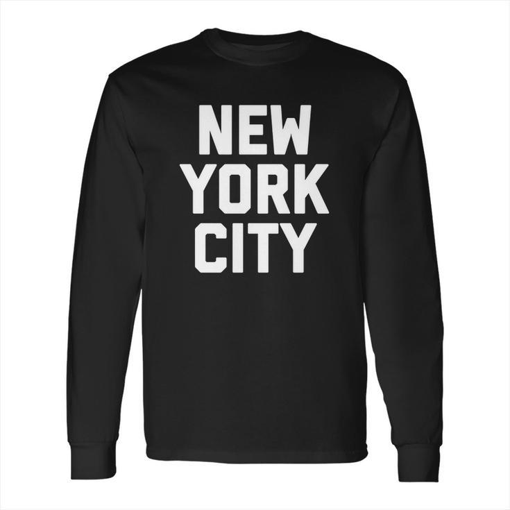 New York City Retro Vintage Big Print Long Sleeve T-Shirt