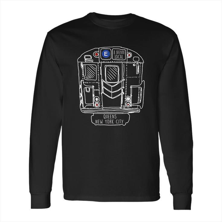 New York City Subway Queens E Train Long Sleeve T-Shirt