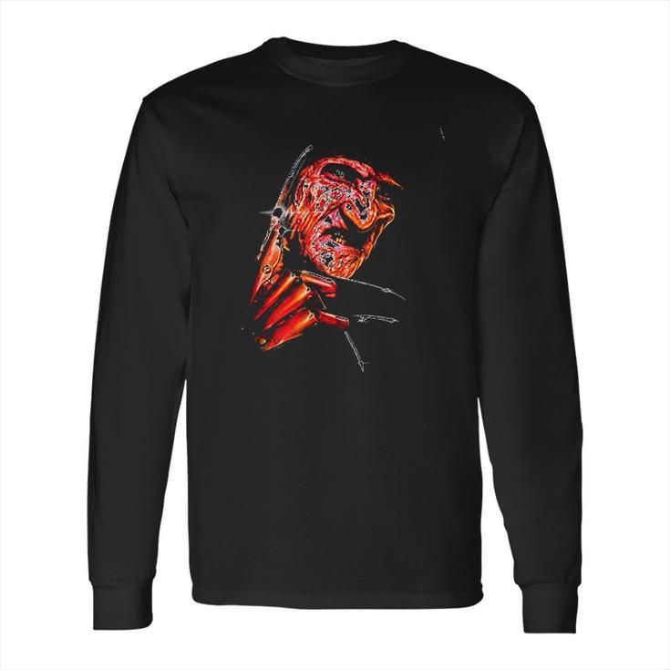 Nightmare On Elm Street Freddys Face Long Sleeve T-Shirt