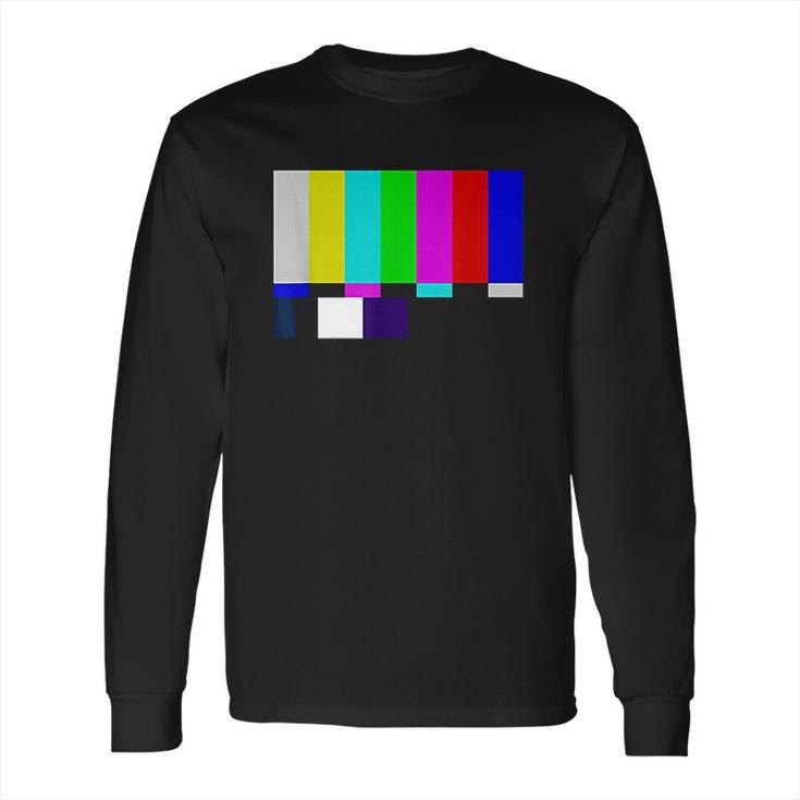 No Signal Television Screen Color Bars Test Pattern Long Sleeve T-Shirt