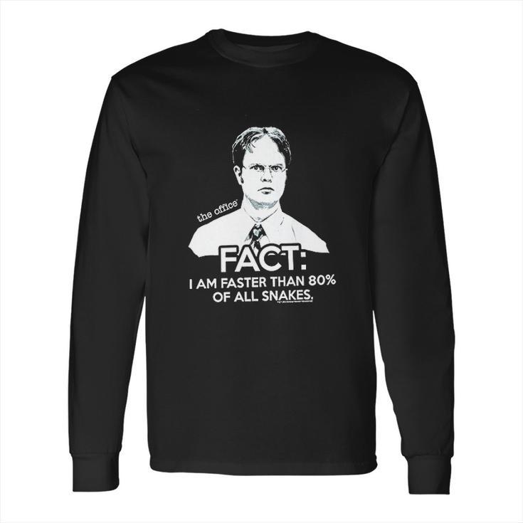 The Office Dwight Fact Faster Than Snakes Long Sleeve T-Shirt