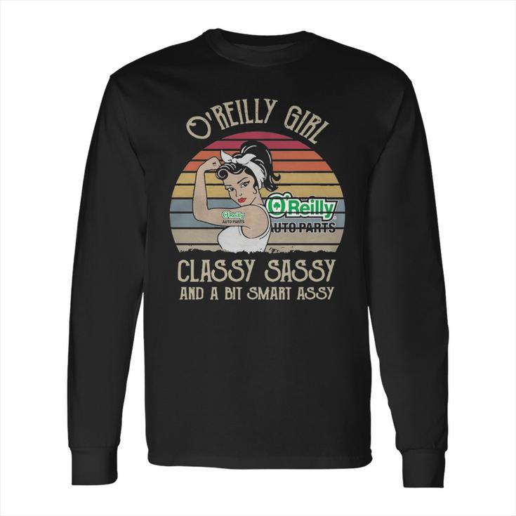 Oreilly Auto Parts Girl Classy Sasy And A Bit Smart Asy Retro Long Sleeve T-Shirt