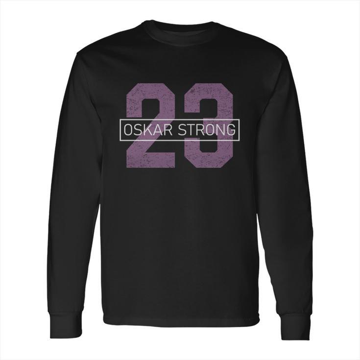 Oskar Strong Shirt Oskar Lindblom 23 Vintage Distressed Shirt Oskar Strong Flyers Fight Against Cancer T-Shirt Long Sleeve T-Shirt