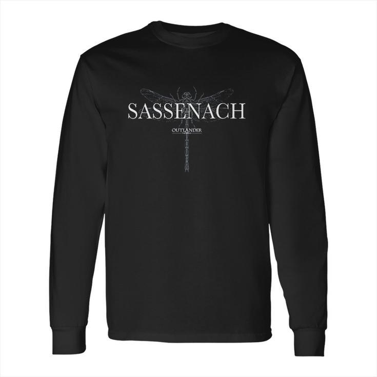 Outlander Sassenach Dragon Fly Line Art Long Sleeve T-Shirt