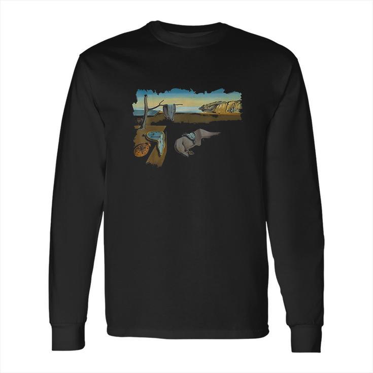 Painting By Dali Distress The Persistence Of Memory Famous Long Sleeve T-Shirt