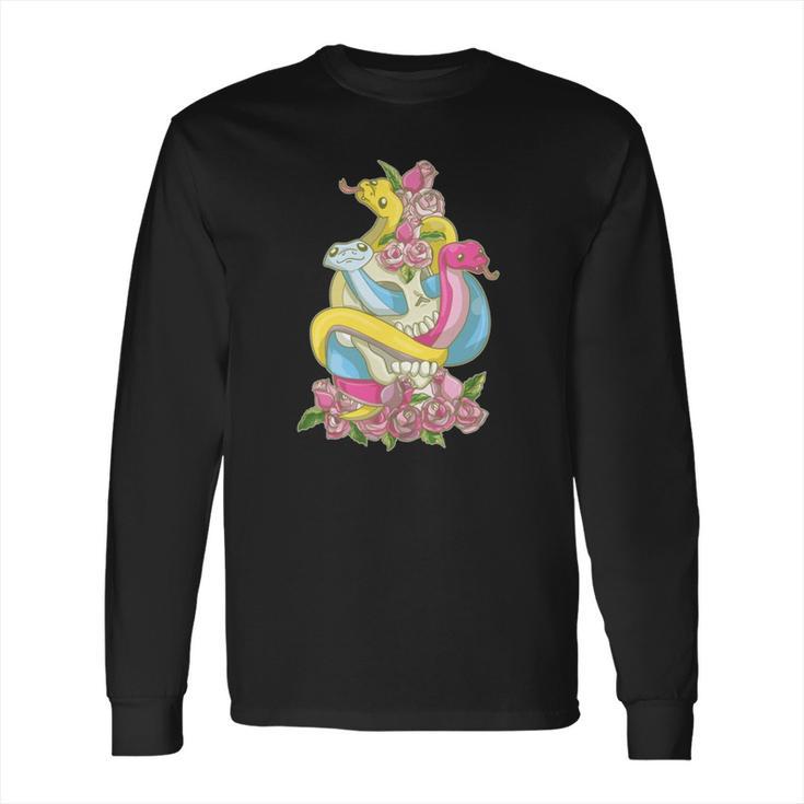 Pansexual Snake Kawaii Pastel Goth Subtle Pan Pride Long Sleeve T-Shirt