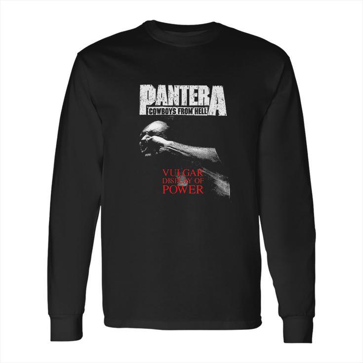 Pantera Vulgar Display Of Power Print Design Long Sleeve T-Shirt