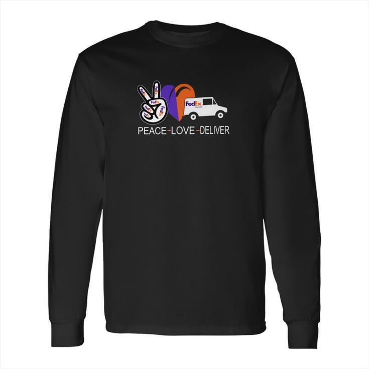 Peace Love Deliver Fedex Express Long Sleeve T-Shirt