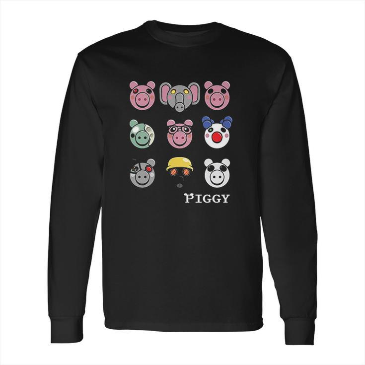 Piggy Faces Kids Long Sleeve T-Shirt