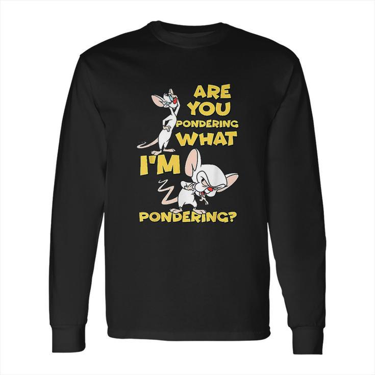 Pinky And The Brain Pondering Long Sleeve T-Shirt