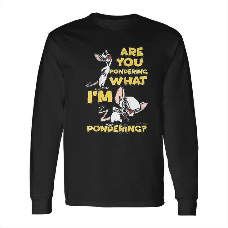 Pinky And The Brain Pondering Long Sleeve T-Shirt