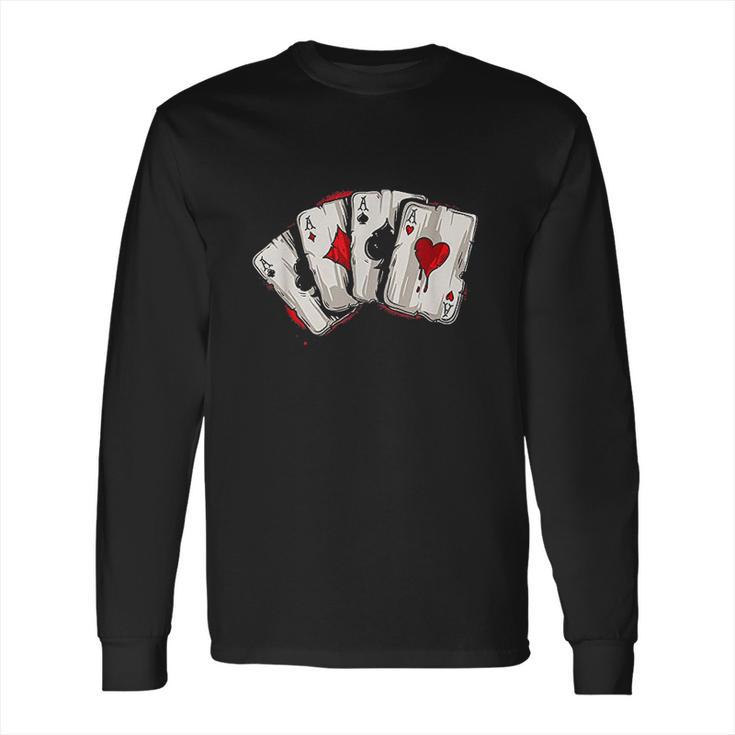 Poker Aces Stud Hands Lucky Souvenir Las Vegas Long Sleeve T-Shirt