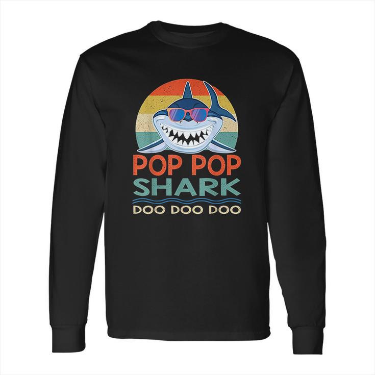 Pop Pop Shark Doo Doo Doo Vintage Matching Family Long Sleeve T-Shirt