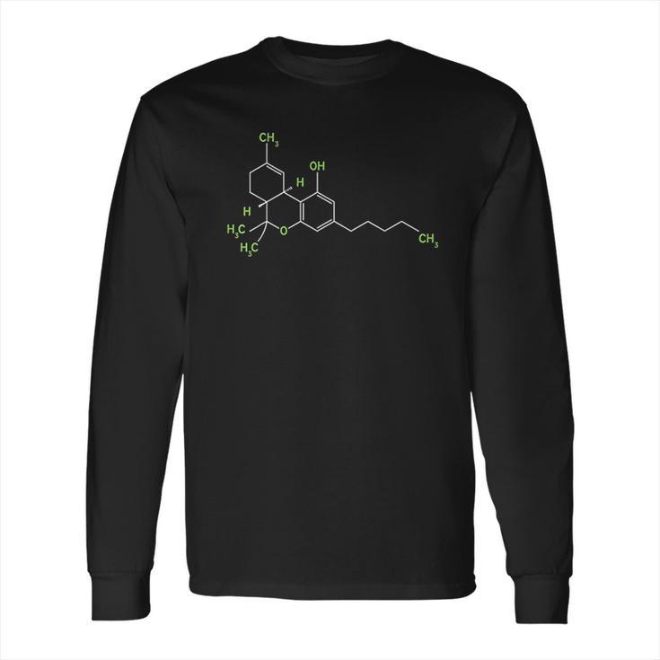 Pot Molecule Thc Marijuana Stoner Gift Long Sleeve T-Shirt