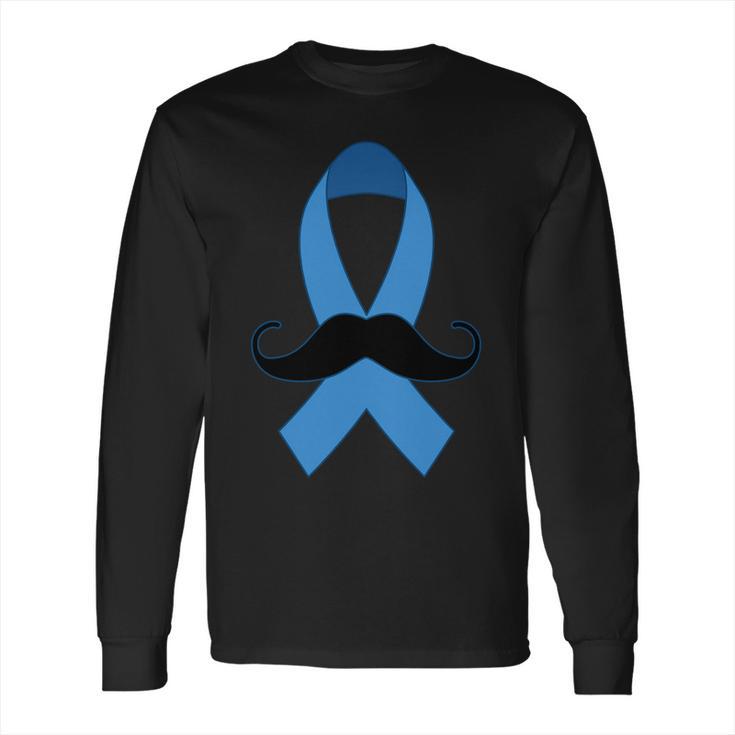 Prostate Mustache Ribbon Long Sleeve T-Shirt