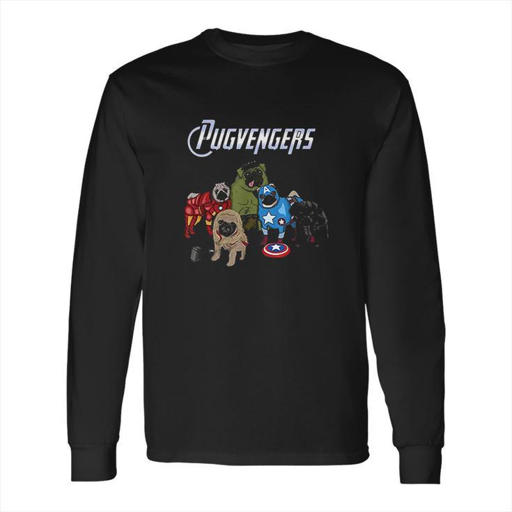 The Pugvengers Funny Superheroes Pug Dog Gift Long Sleeve T-Shirt