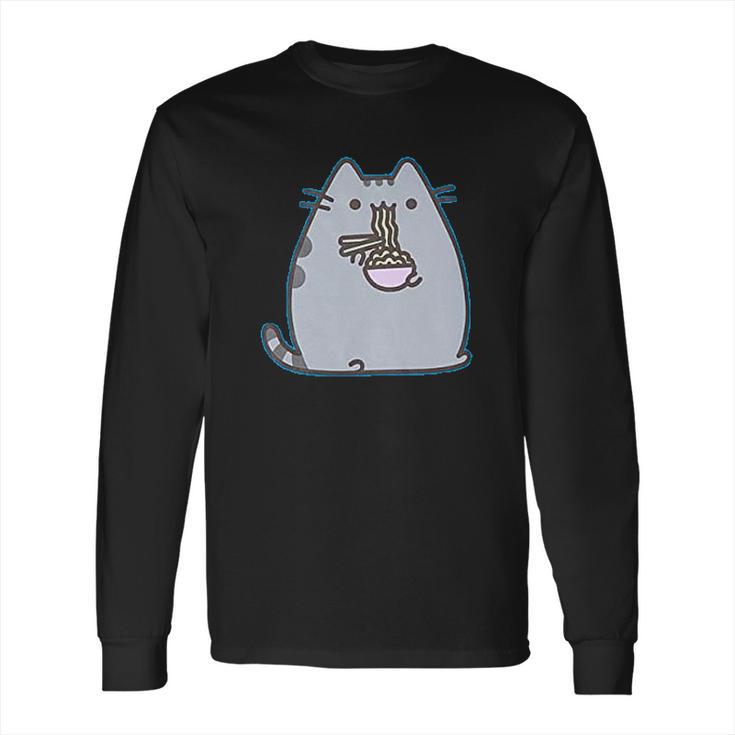 Pusheen The Cat Eating Noodles Long Sleeve T-Shirt