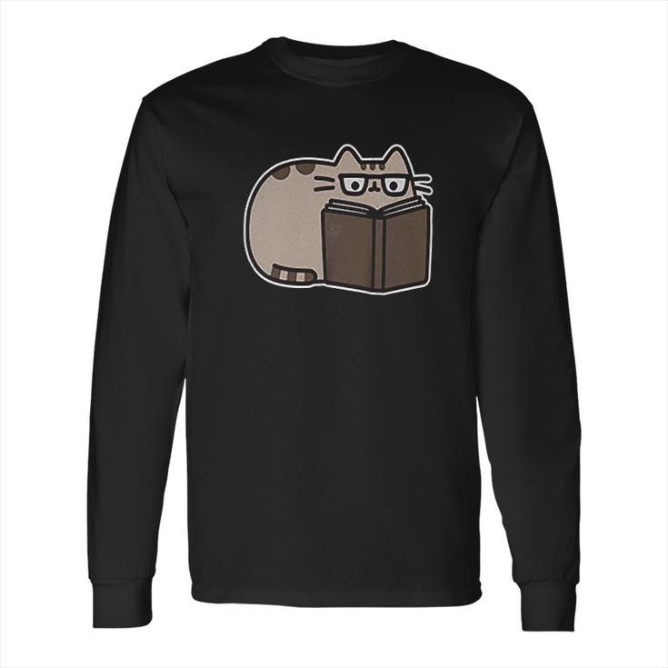 Pusheen The Cat Reading Juniors Long Sleeve T-Shirt