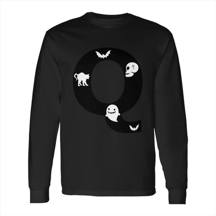Q Name Character Dracula Ghost Boo Halloween Quote Long Sleeve T-Shirt