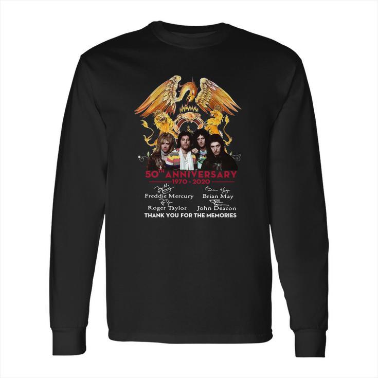 Queen 50Th Anniversary 1970 2020 Signature Long Sleeve T-Shirt