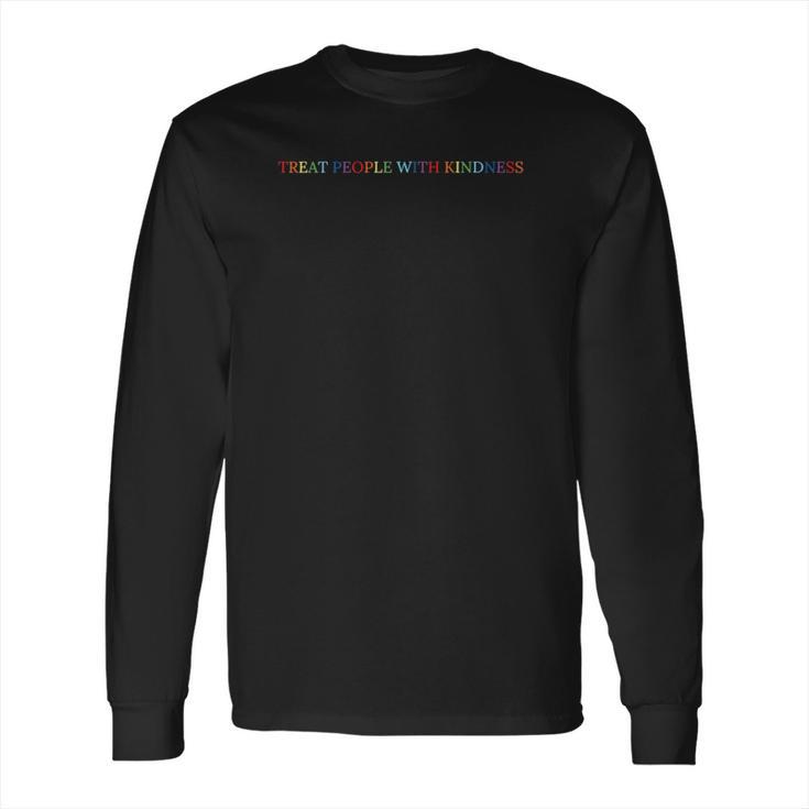 Queer Lgbtq Love Equality Bi Treat People With Kindness Long Sleeve T-Shirt