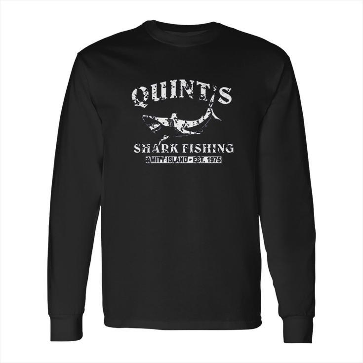 Quints Shark Fishing Jaws Retro 70S Movie Long Sleeve T-Shirt