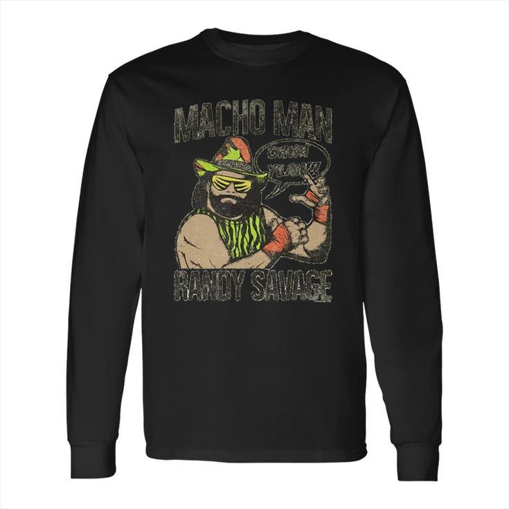 Randy Macho Man Savage Oh Yeah Graphic Long Sleeve T-Shirt