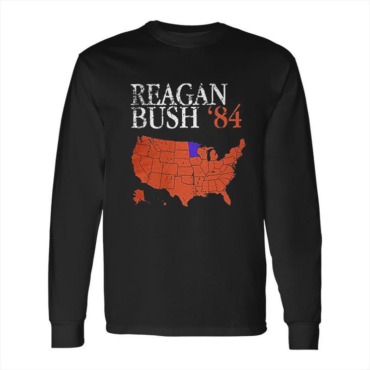 Reagan Bush 84 Vintage Distressed Style Long Sleeve T-Shirt