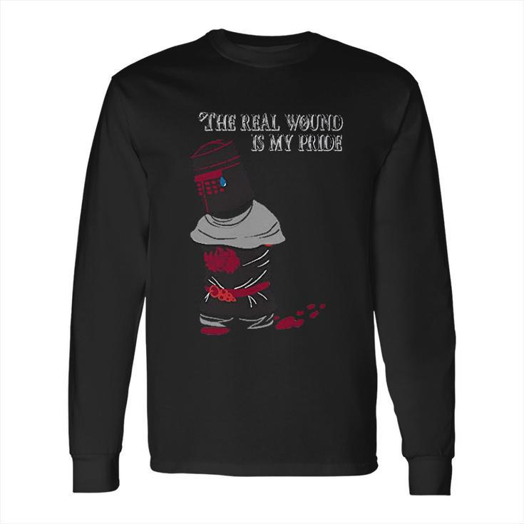 The Real Wound Is My Pride Funny Comedy Satire Black Knight Long Sleeve T-Shirt