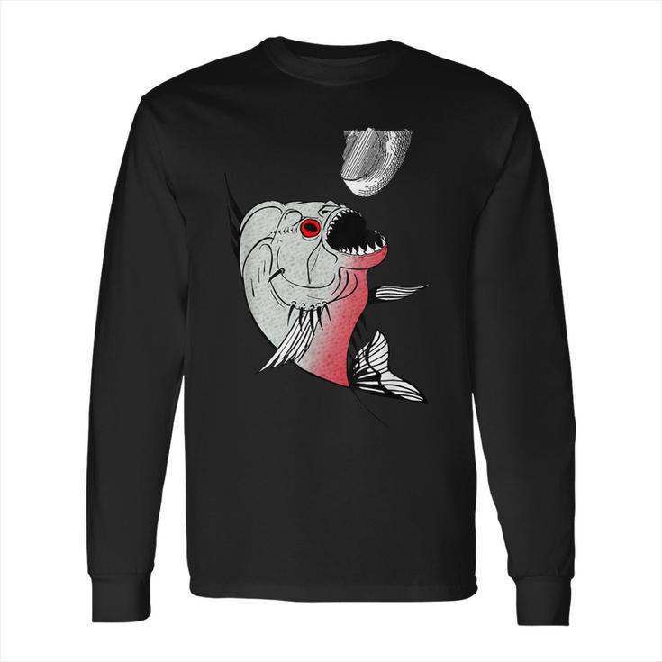 Red Bellied Piranha - Fish - Animal - Fishing Funny Long Sleeve T-Shirt