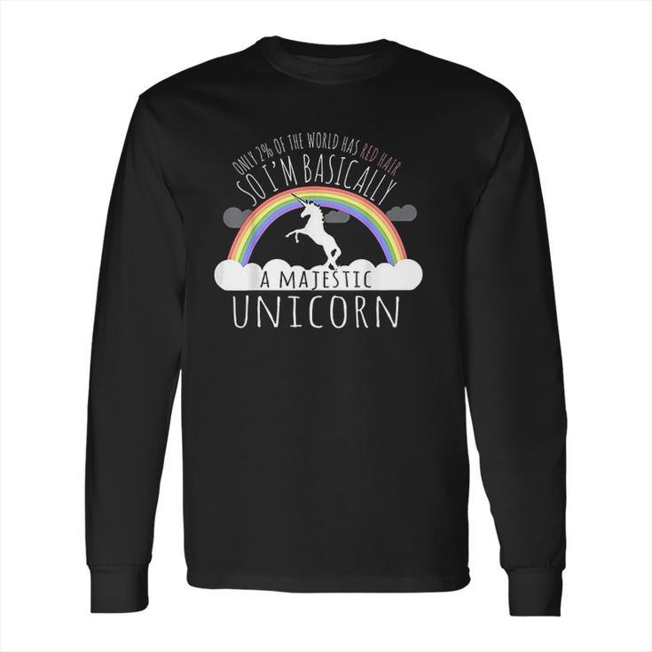 Redhead Majestic Unicorn Long Sleeve T-Shirt