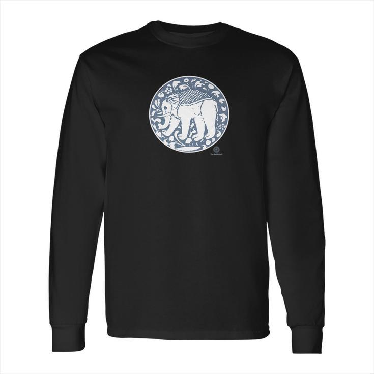 Regal Medieval Elephant Print By The Arabesque Long Sleeve T-Shirt