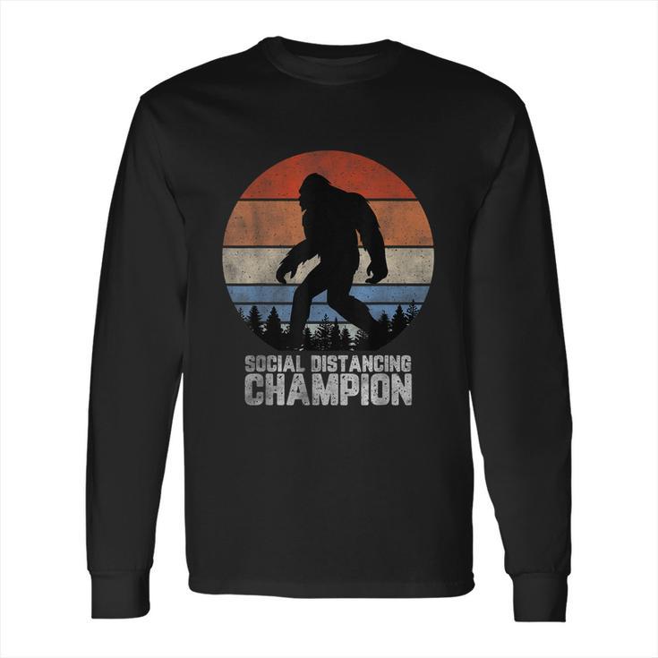 Retro Bigfoot  Bigfoot Social Distancing Champ Long Sleeve T-Shirt