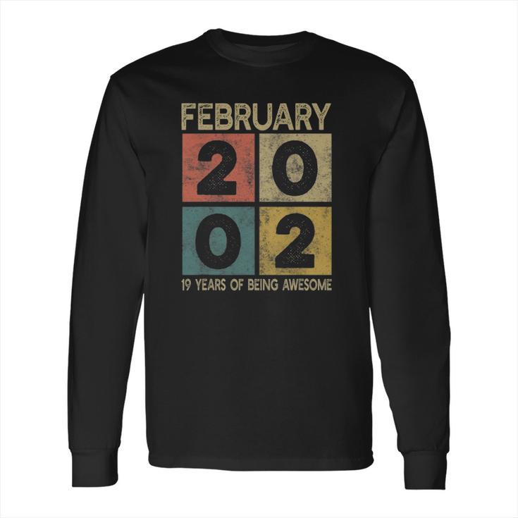 Retro Born In 2002 Limited Edition 19Th Bday 19 Years Old Long Sleeve T-Shirt