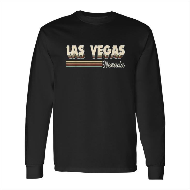 Retro Las Vegas Nevada Vintage 80S 70S Souvenir Gifts Long Sleeve T-Shirt