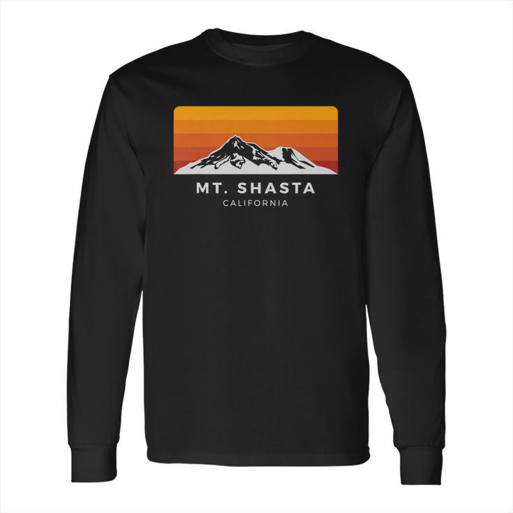 Retro Mount Shasta California Sunset Shirt Long Sleeve T-Shirt