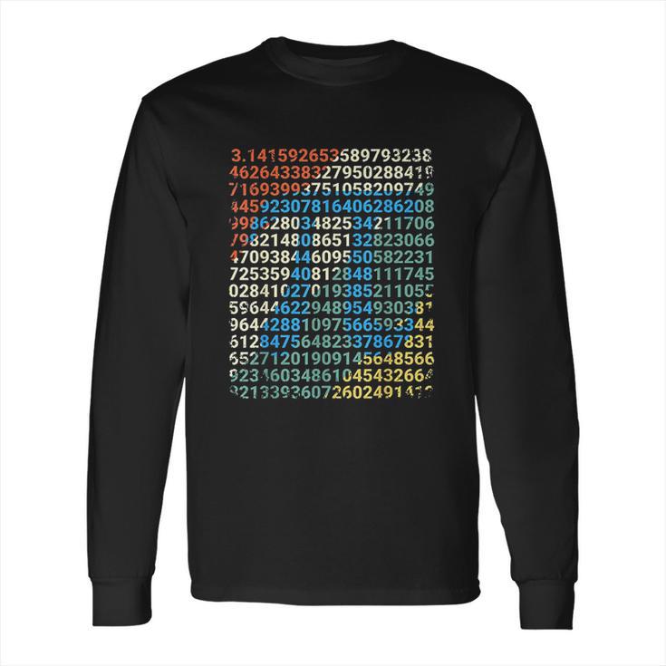 Retro Pi Math Vintage Nerd Mathematician Gift Long Sleeve T-Shirt