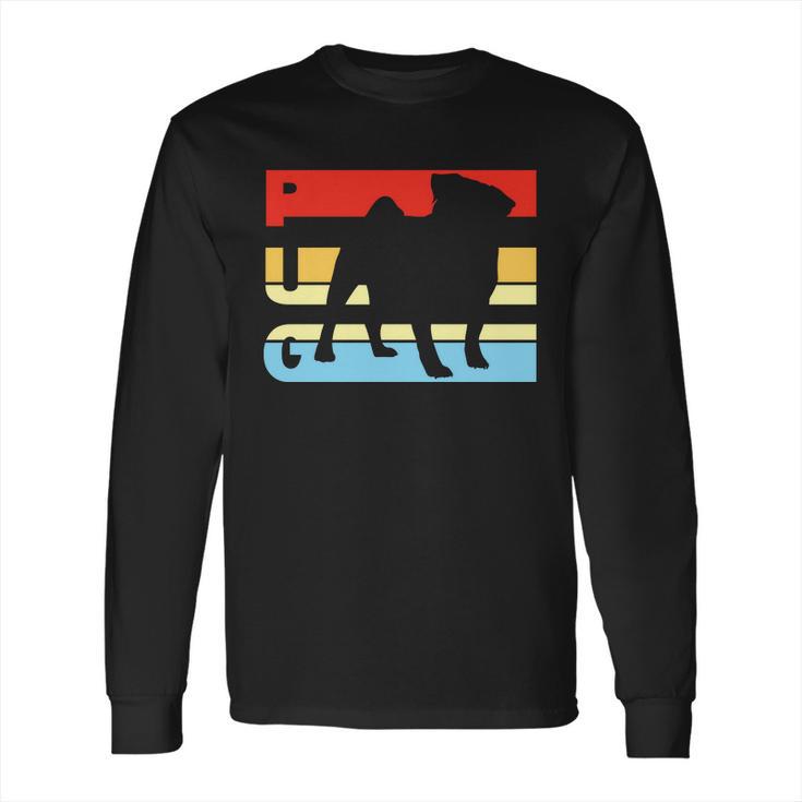 Retro Pug Logo Long Sleeve T-Shirt