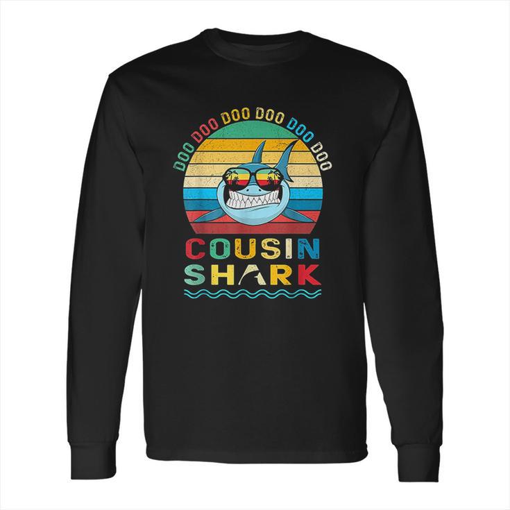 Retro Vintage Cousin Shark Doo Doo Doo Long Sleeve T-Shirt