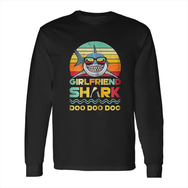 Retro Vintage Girlfriend Shark Doo Doo Doo Halloween Long Sleeve T-Shirt