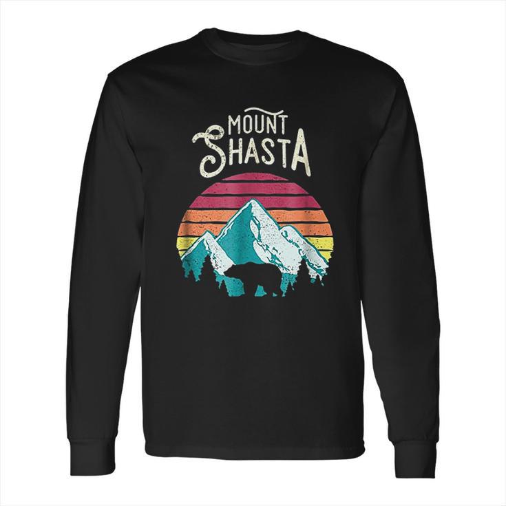 Retro Vintage Mount Shasta California Mountains Bear Long Sleeve T-Shirt