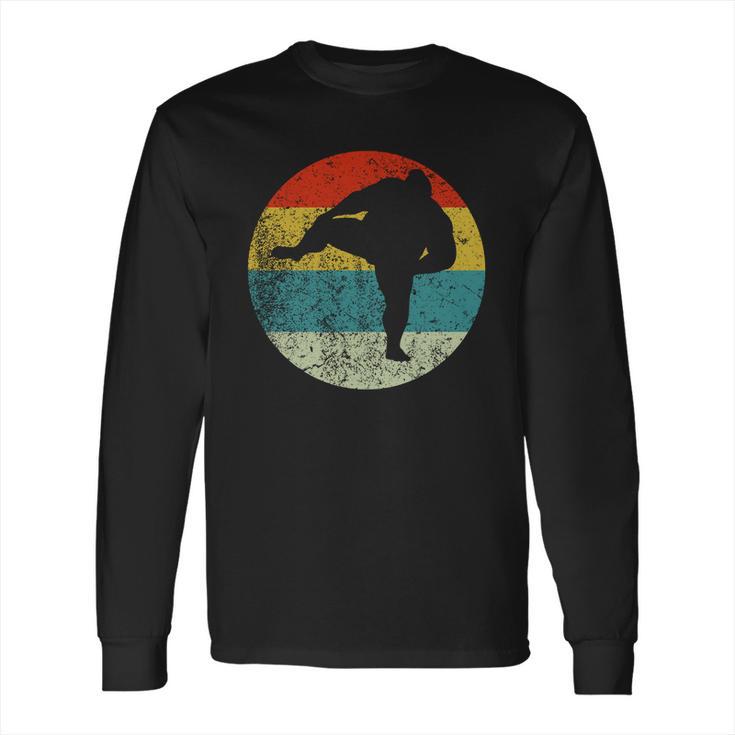 Retro Vintage Sumo Long Sleeve T-Shirt