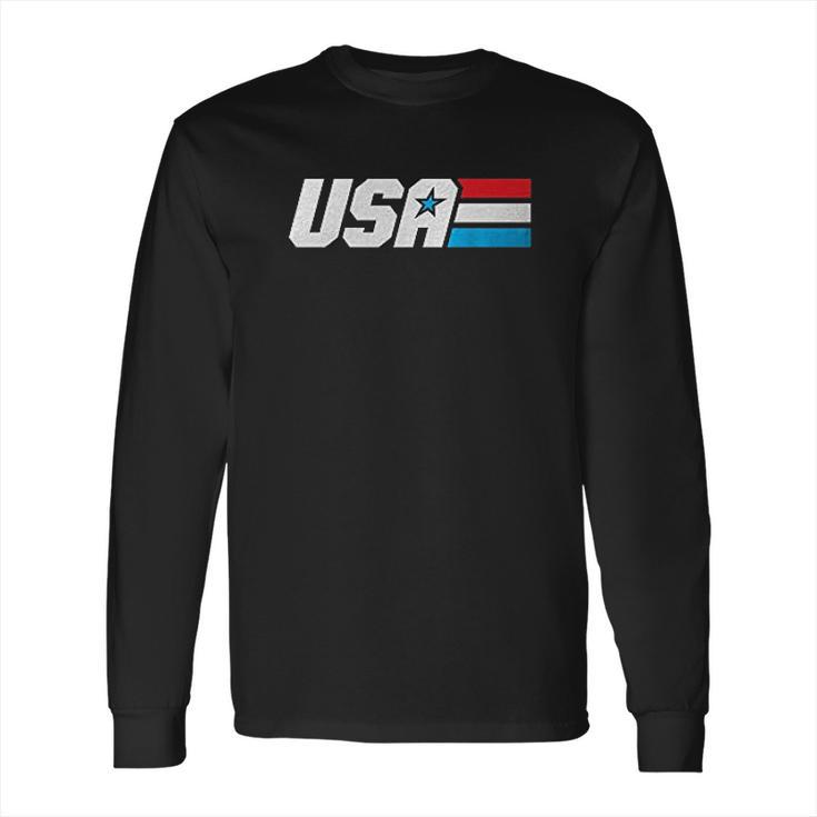 Retta Usa Military Style American Pride Patriotic Long Sleeve T-Shirt