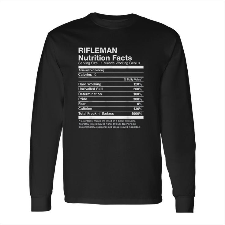 Rifleman Nutrition Facts Funny Long Sleeve T-Shirt