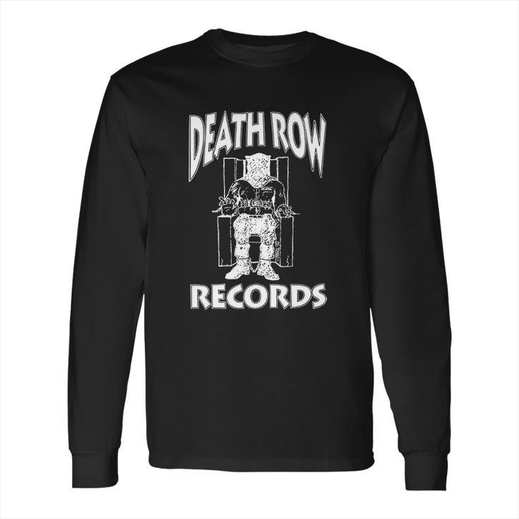 Ripple Junction Death Row Records White Logo Light Weight Crew Long Sleeve T-Shirt