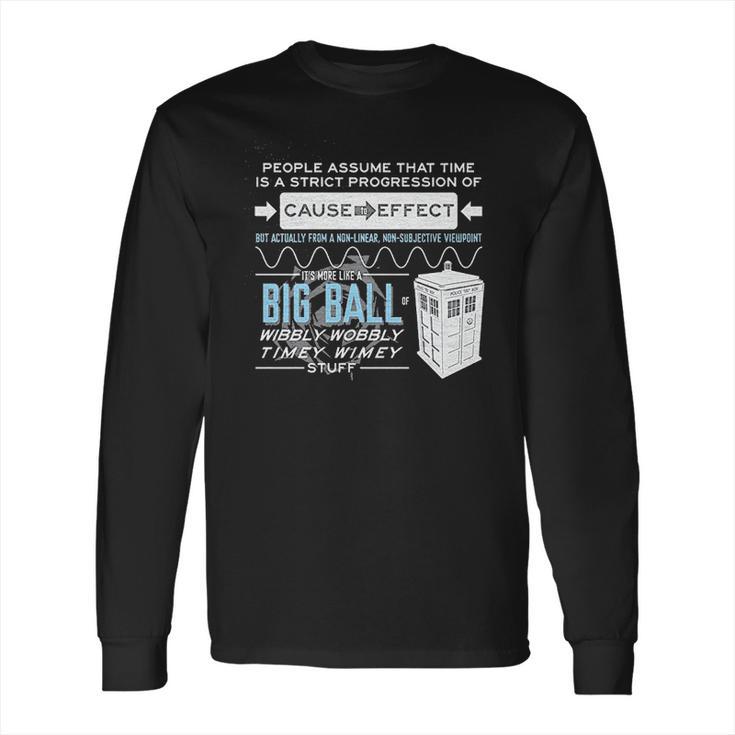 Ripple Junction Doctor Who Wibbly Wobbly Quote Long Sleeve T-Shirt