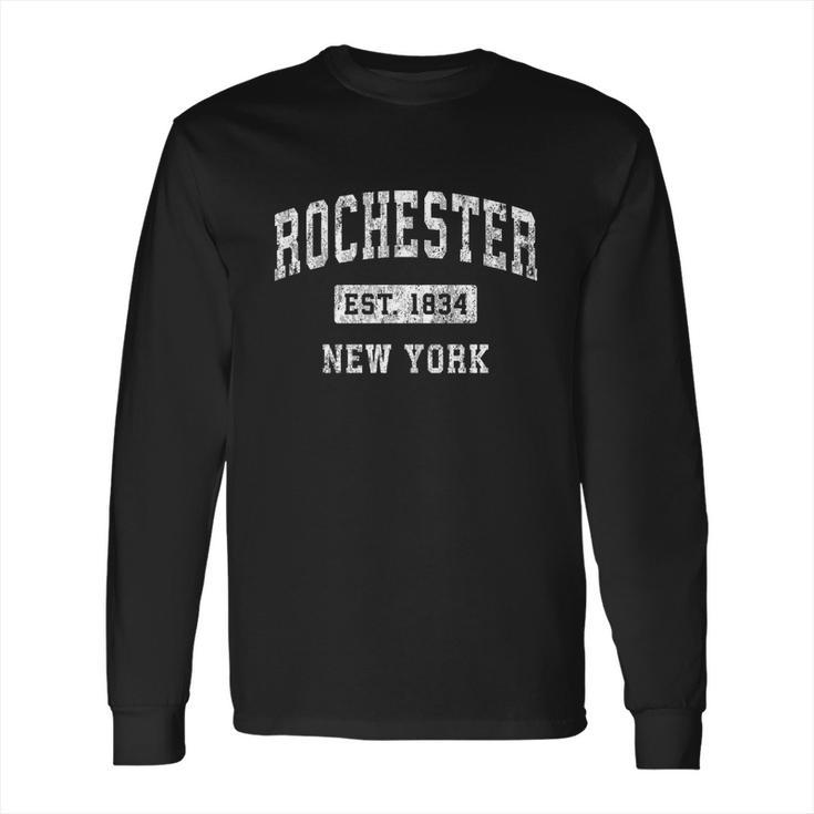 Rochester New York Ny Vintage Established Sports Design Gift Long Sleeve T-Shirt