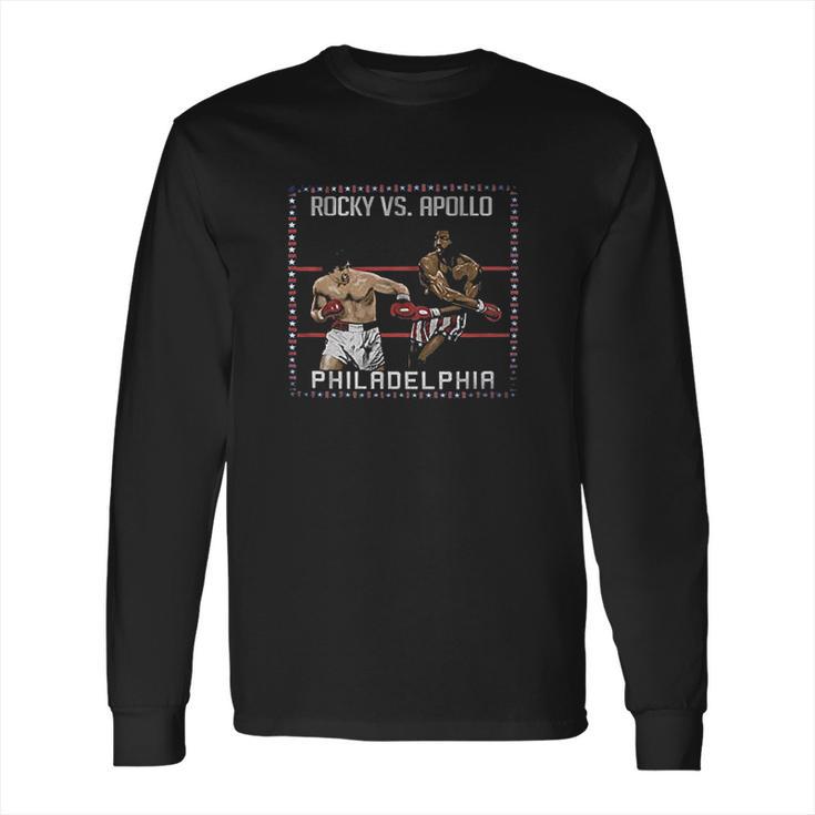 Rocky Vs Apollo Creed In Ring Painting Long Sleeve T-Shirt